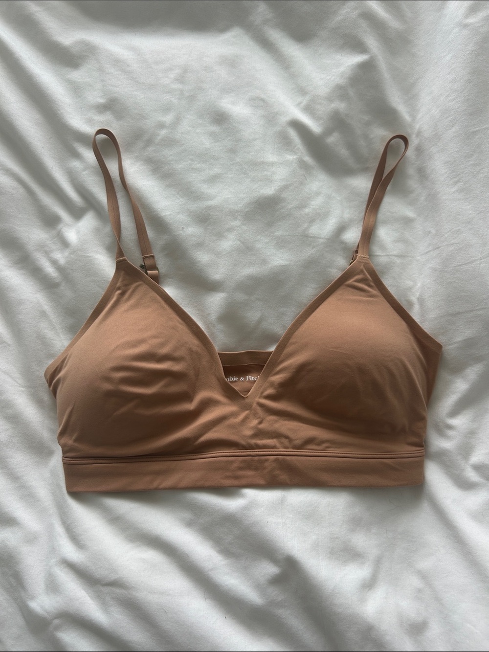 Abercrombie & Fitch soft wireless bralette in nude tan